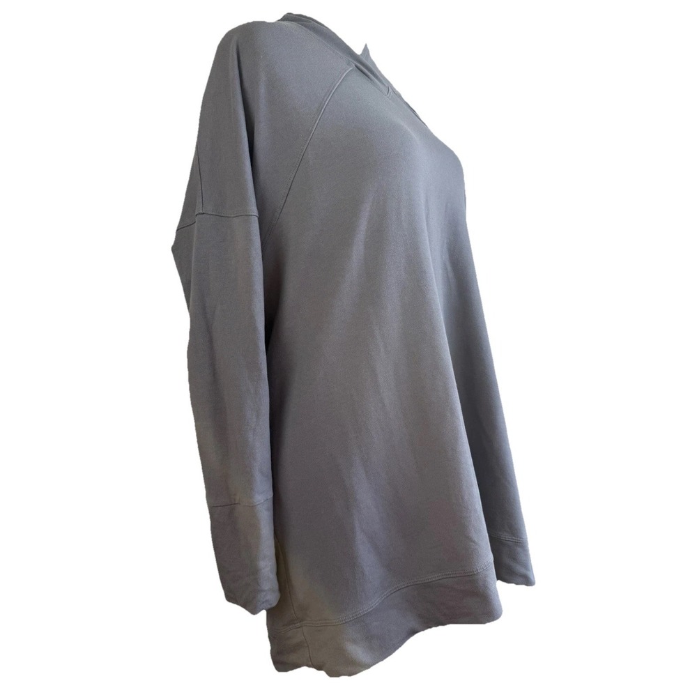 Chalet‎ et Ceci Stretch Hoodie Pullover Women's Large Gray Bohemian Lagenlook